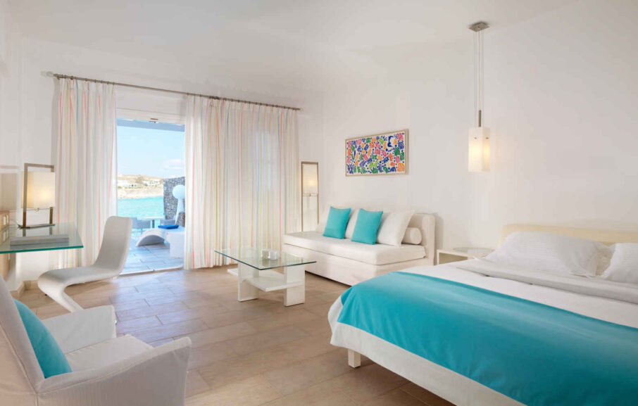 Chambre, Petasos Beach Resort & Spa,Mykonos, Grèce.