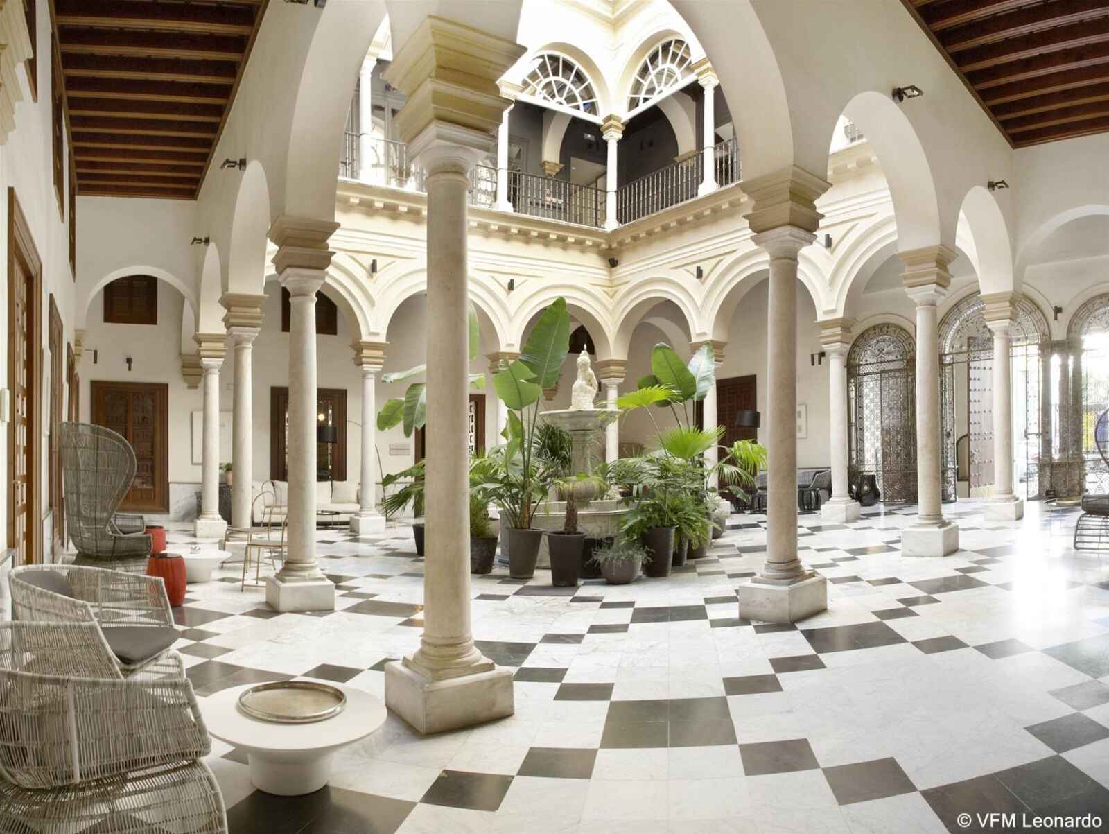 Patio, Hôtel Palacio de Villapanes, Séville, Espagne