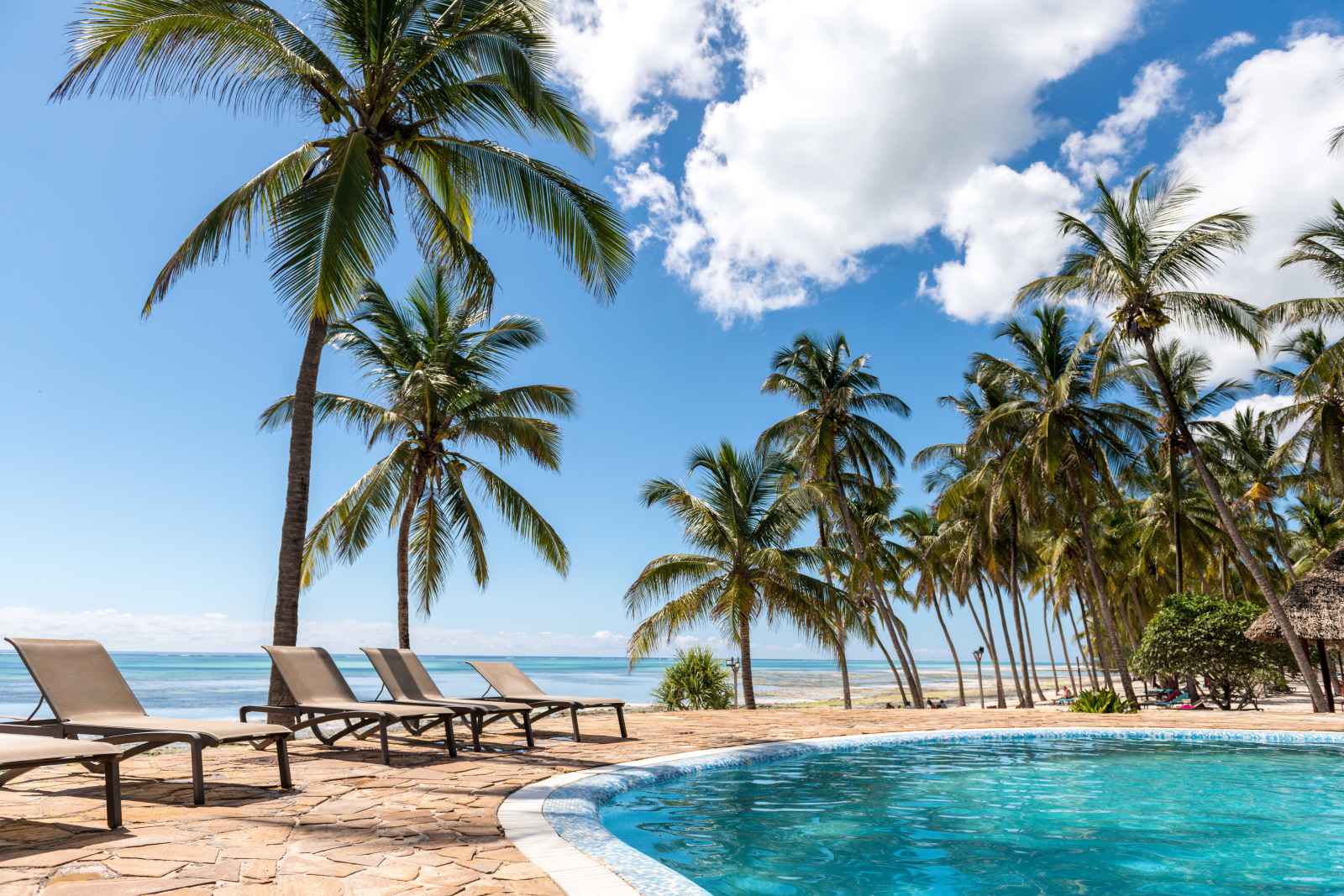 Piscine et plage, Karafuu Beach Resort & Spa, Zanzibar, Tanzanie