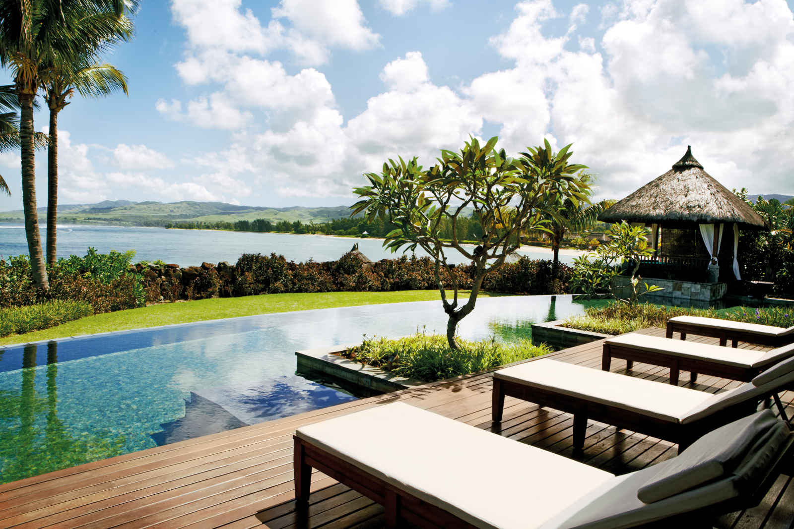 Terrasse, Villa présidentielle avec piscine, Shanti Maurice, Ile Maurice