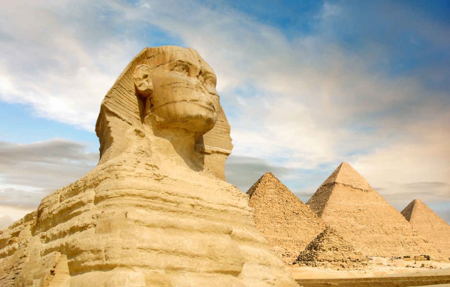 Sphinx et les pyramides de Gizeh,Le Caire, Egypte