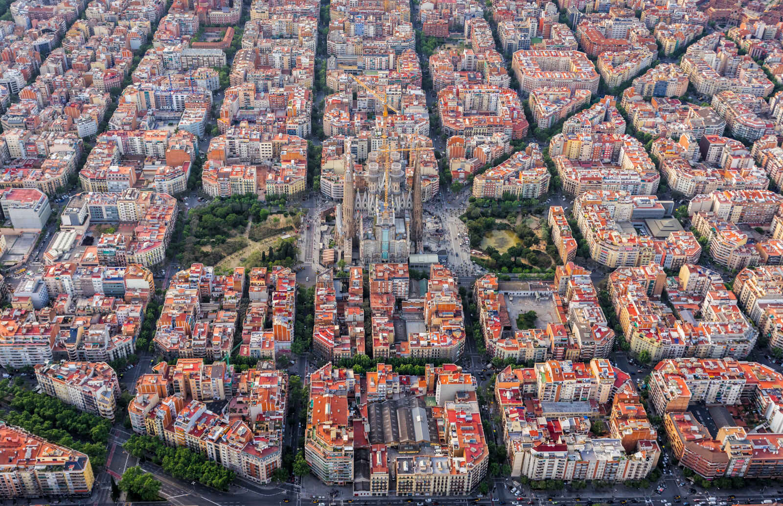 Vue aérienne, Barcelone, Catalogne, Espagne