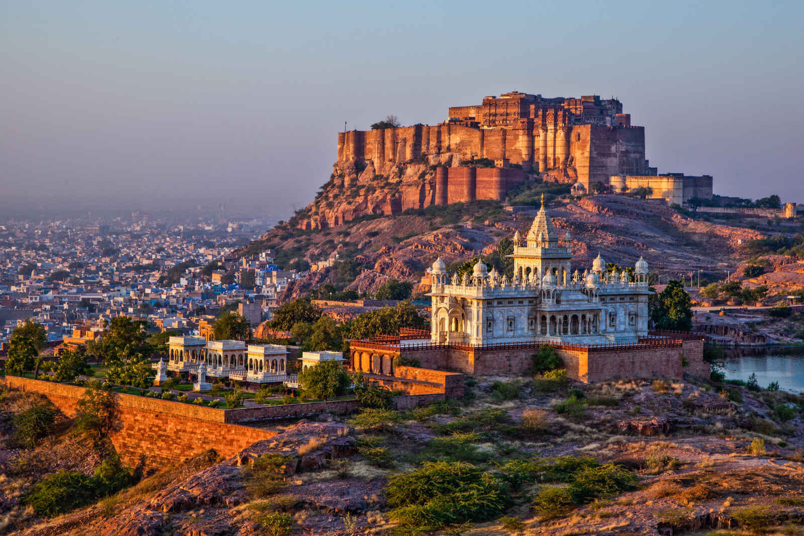 Fort de Mehrangarh et mausolée de Jaswant Thada, Jodhpur, Rajasthan, Inde
