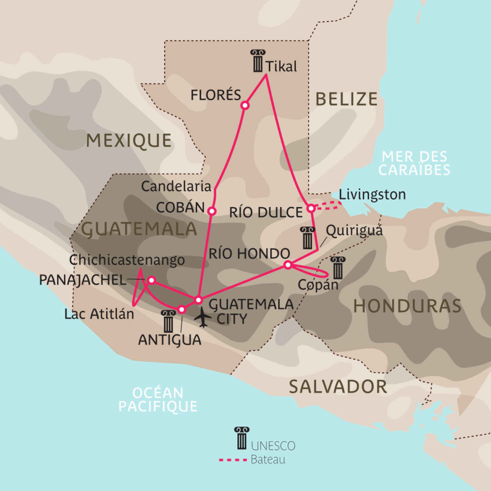 Carte Mayas d’hier et d’aujourd’hui en privé