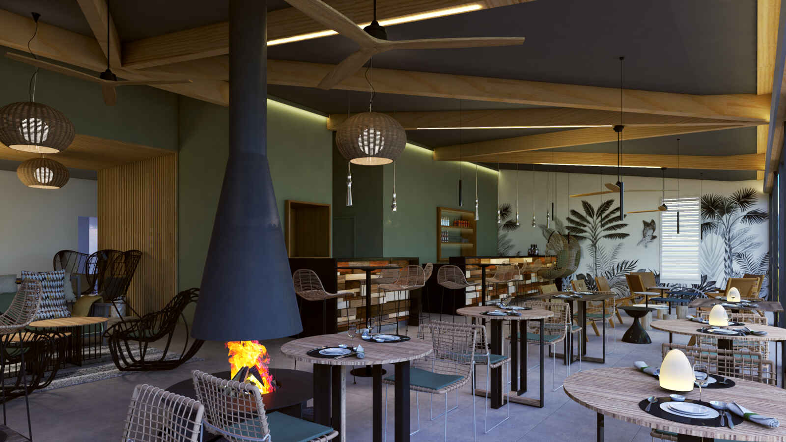 Bar, Papangue Hôtel & Spa, La Réunion