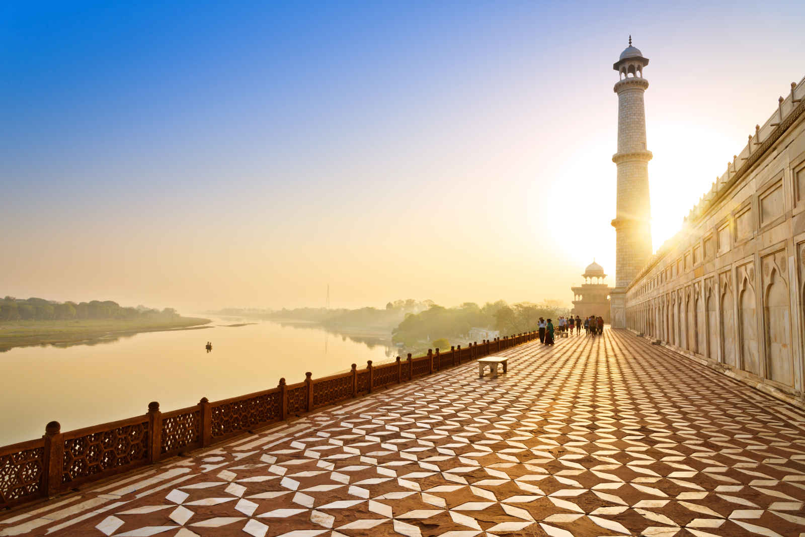 Lever du soleil, Taj Mahal, Agra, Uttar Pradesh, Inde