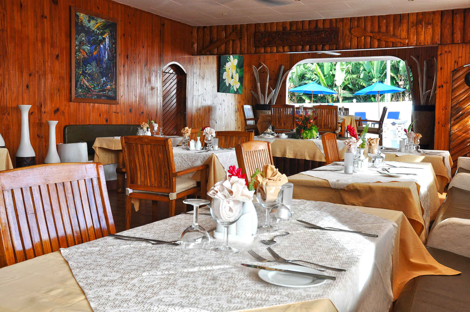 Restaurant, The Britannia Hotel, Grand Anse, Seychelles