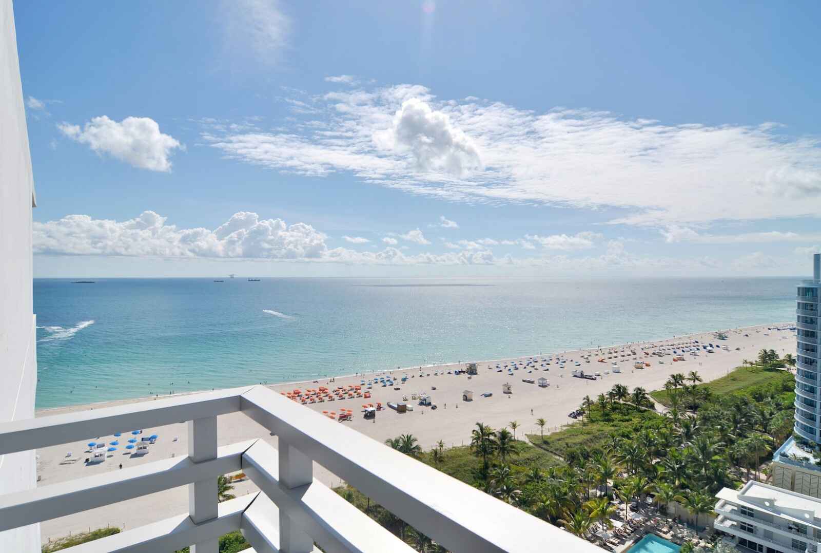 Vue depuis la chambre sur la plage, Loews Miami Beach Hotel