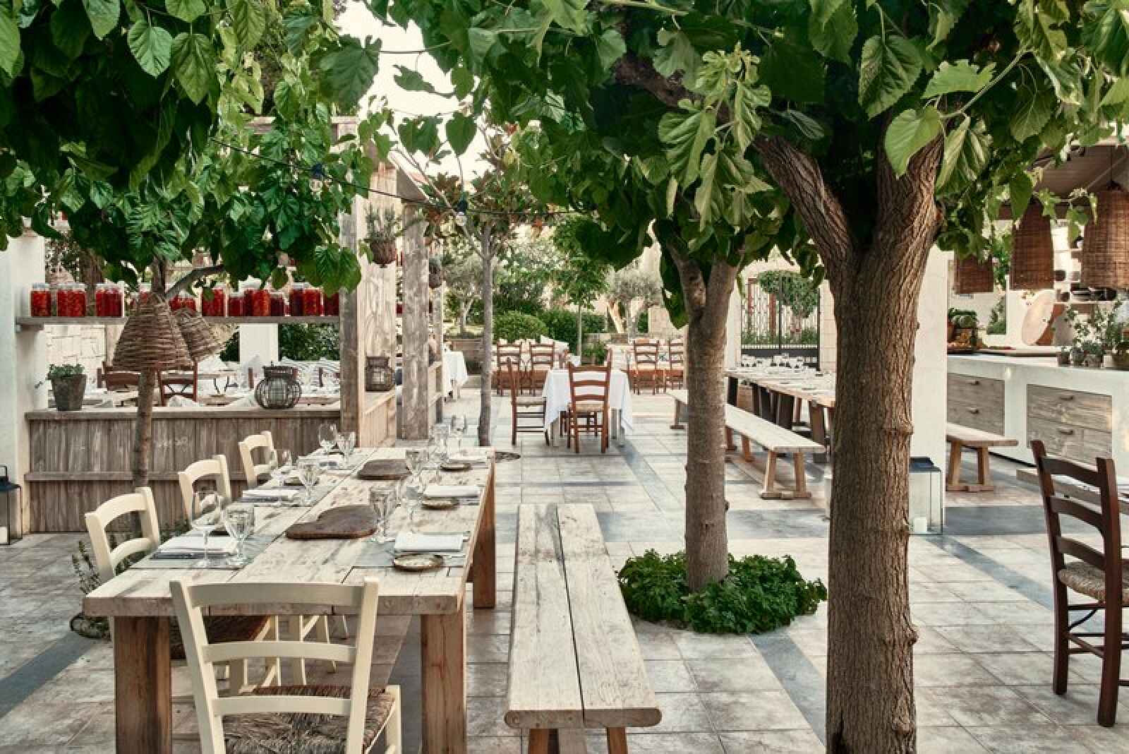 Restaurant, Cretan Malia Park, Crète, Grèce