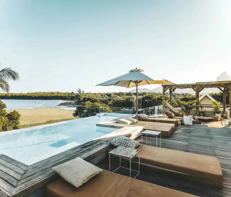 Terrasse roof top, hôtel Veranda Tamarin, Ile Maurice