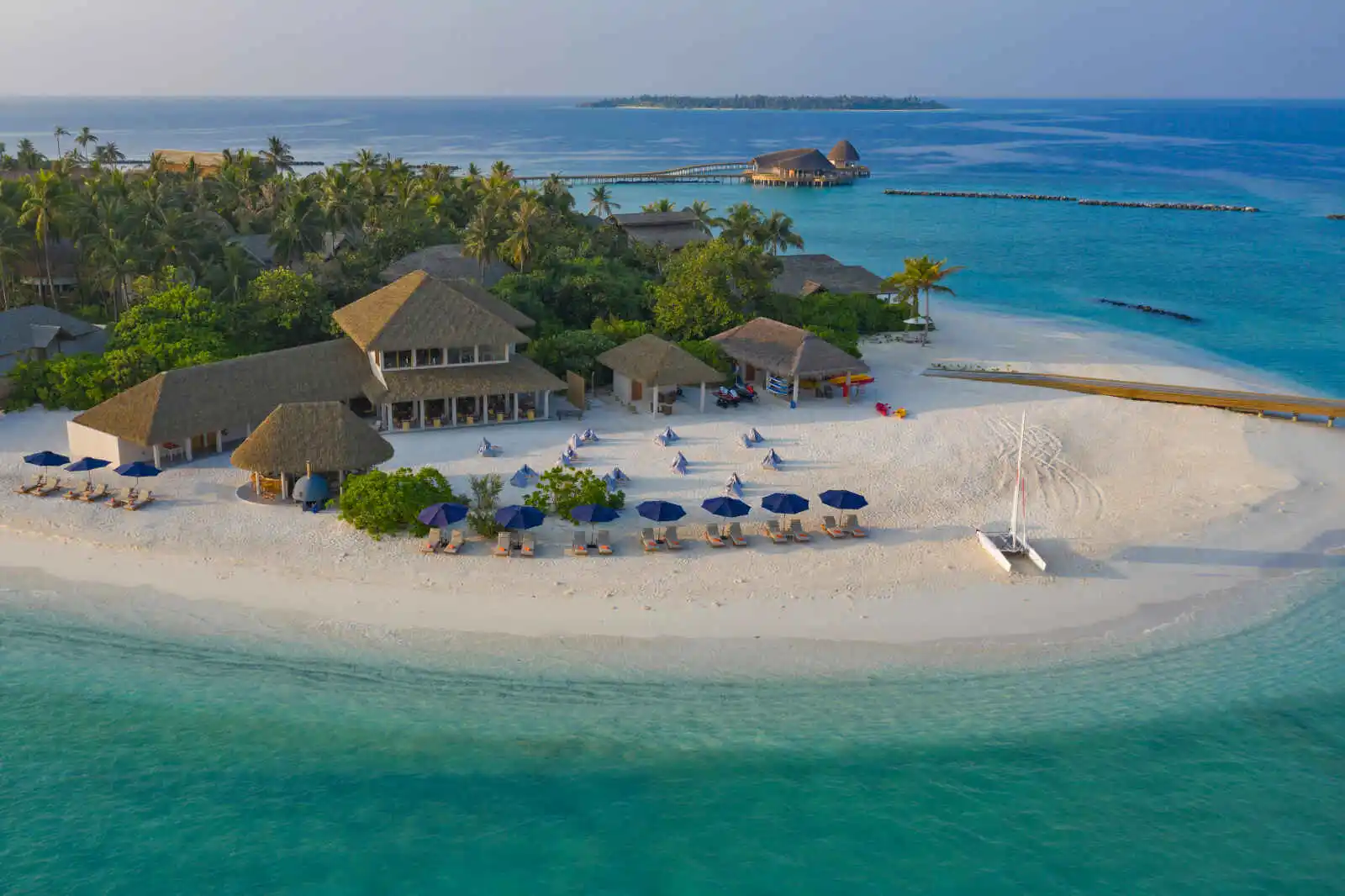 Beach club, gym and watersport center, Emerald Faarufushi, Maldives