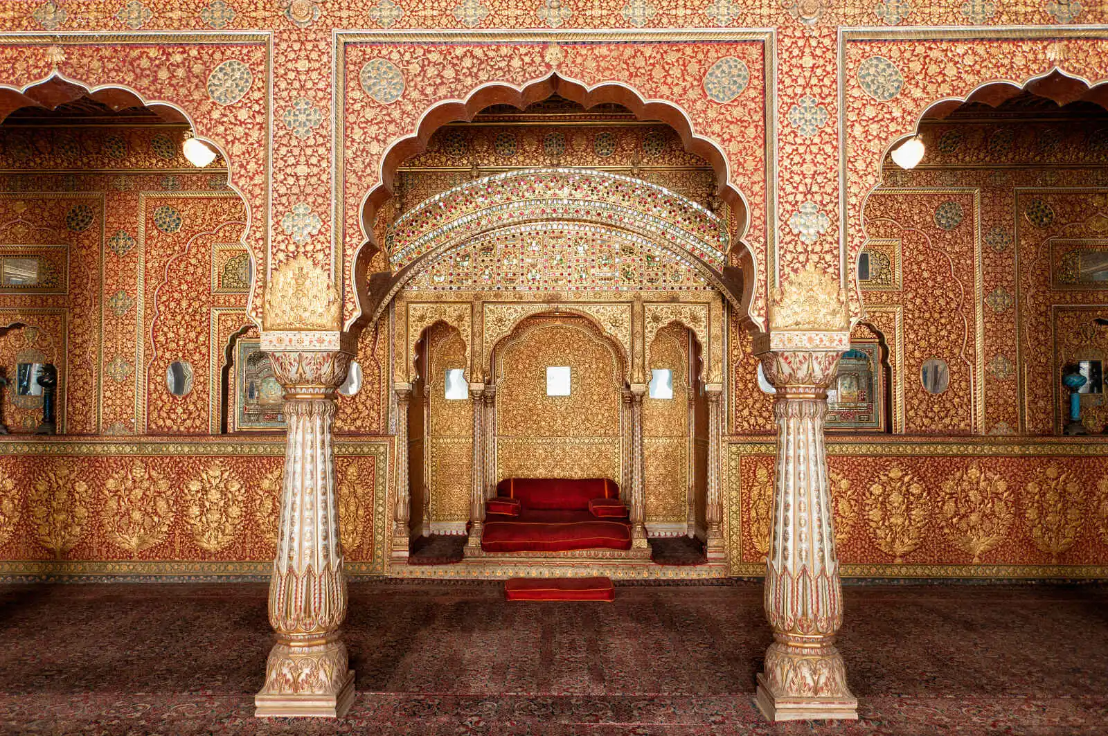 Salle d'audience, Fort de Junagarh, Bikaner, Inde