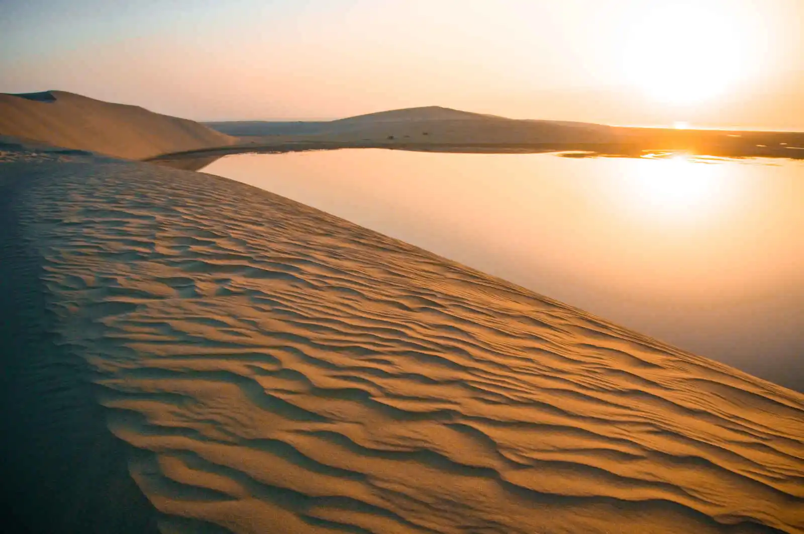 Coucher de soleil, Mer intérieure, Qatar