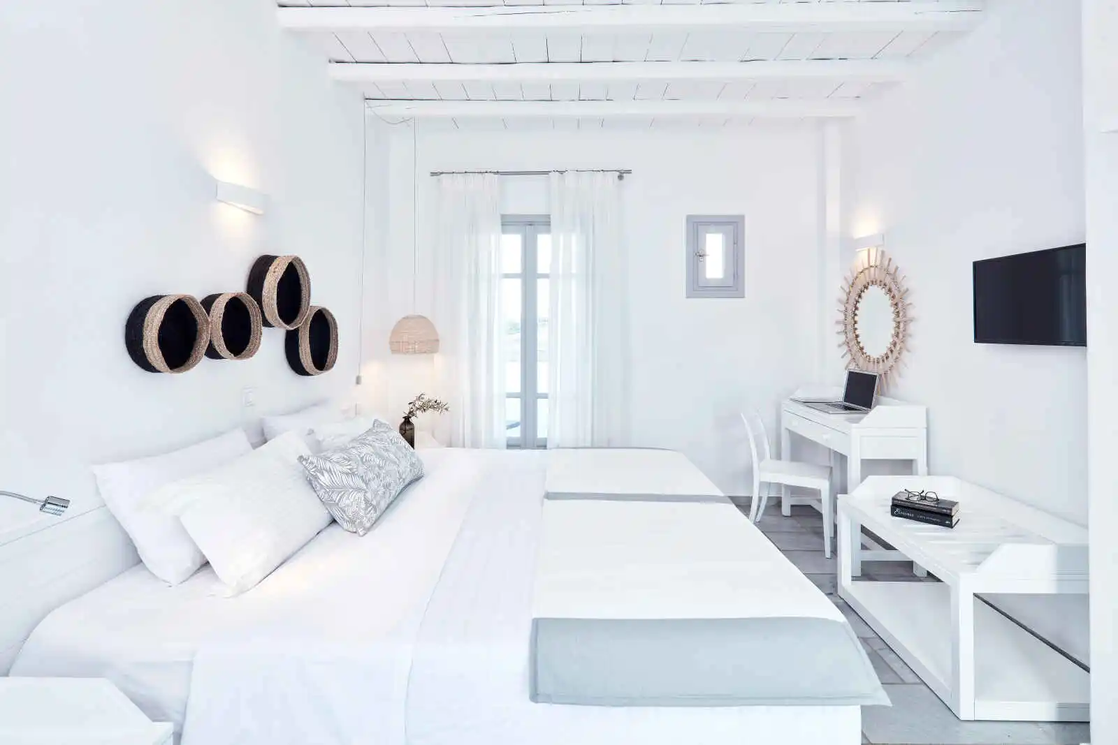 Superior Double room with Garden View, Mr & Mrs White Hotel, Paros, Grèce.