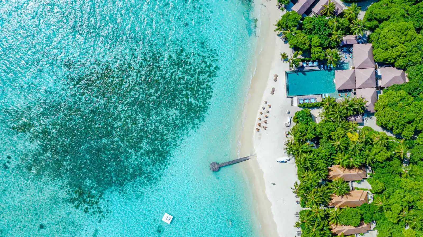 Vue aérienne, Ayada Maldives