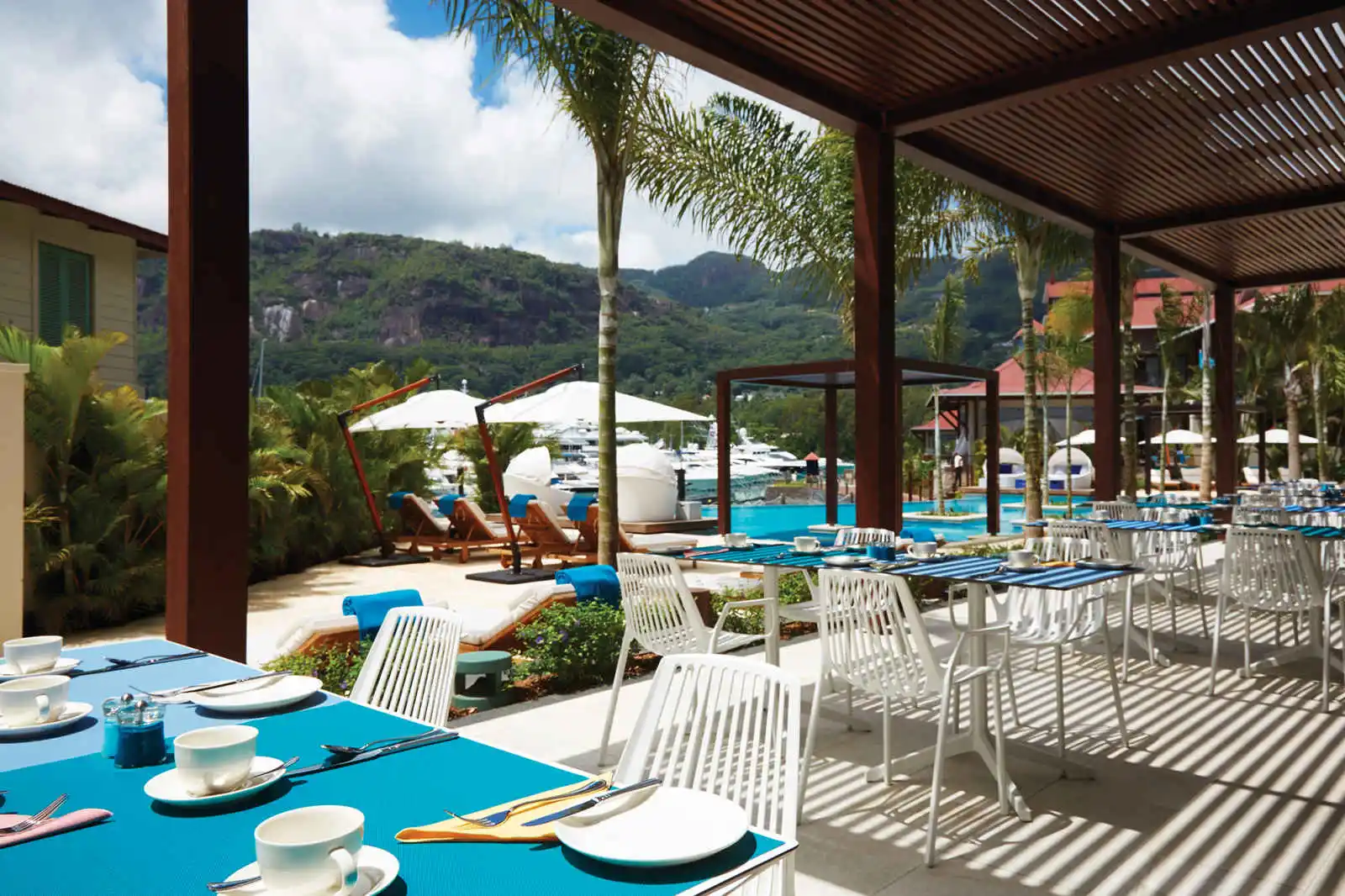 Terrasse, Eden Bleu Hotel, Mahé, Seychelles