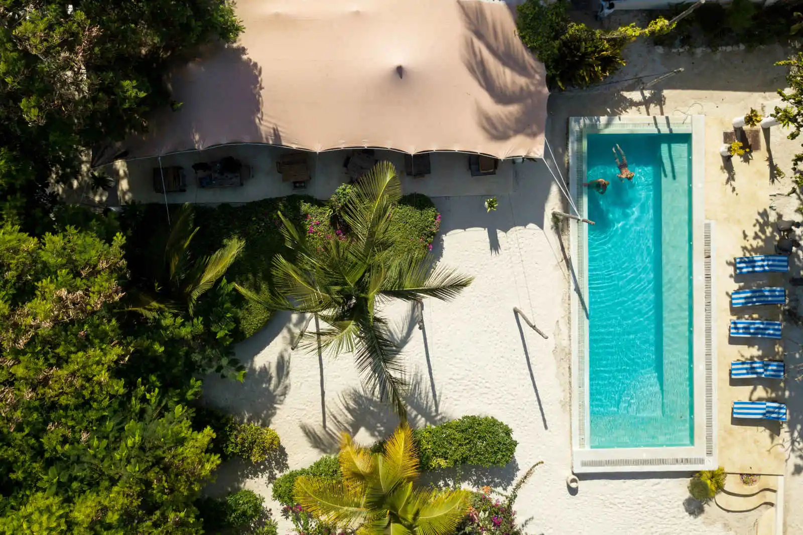 Vue aérienne de la piscine, Hotel Indigo Beach Resort, Zanzibar