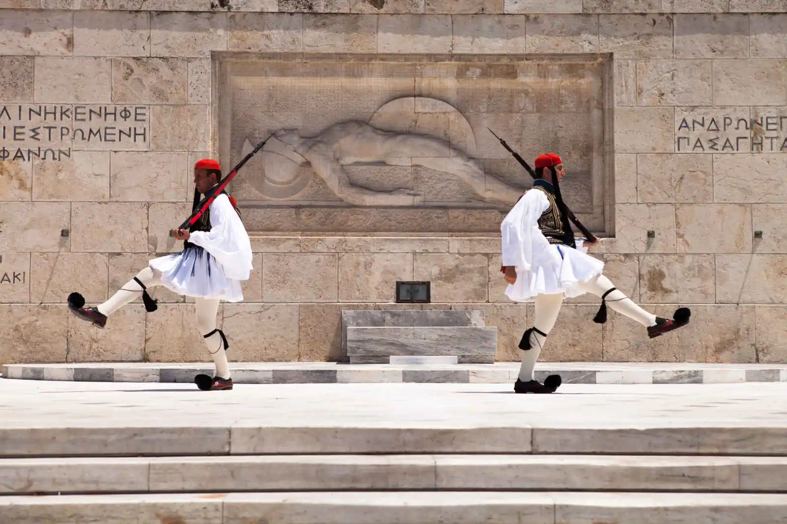 Changement de la garde devant le parlement, Athènes