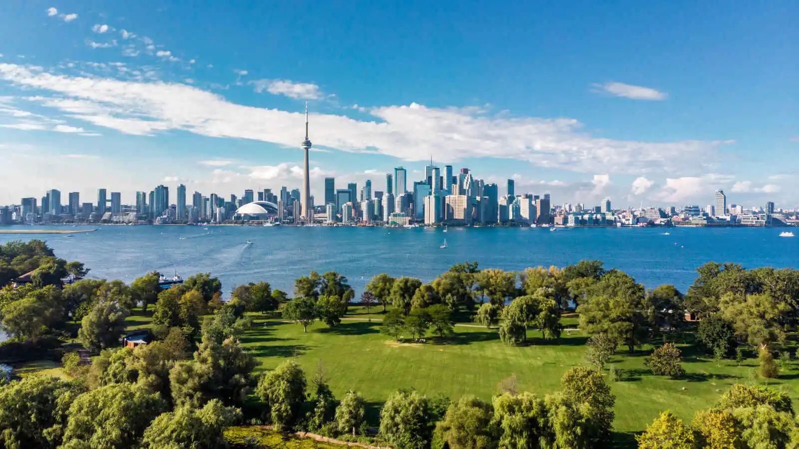 Vue sur Toronto et le lac Ontario, Toronto, Ontario, Canada