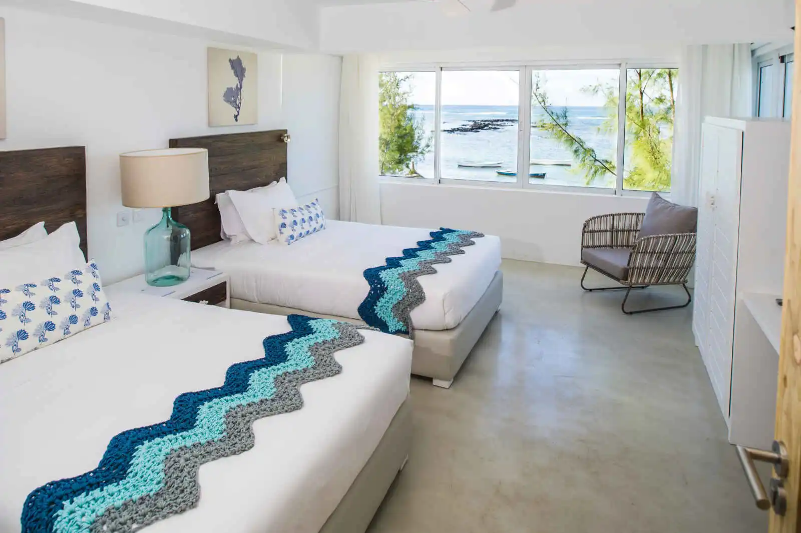 Chambre twin, Seapoint Boutique Hotel, Ile Maurice