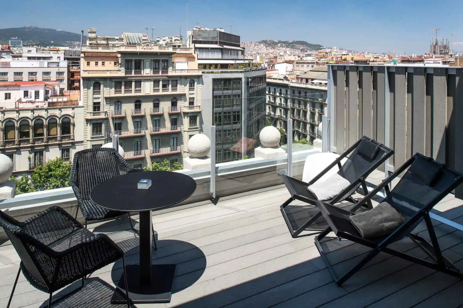 Terrasse, Duplex suite, Hôtel Catalonia Passeig de Gràcia, Barcelona, Espagne