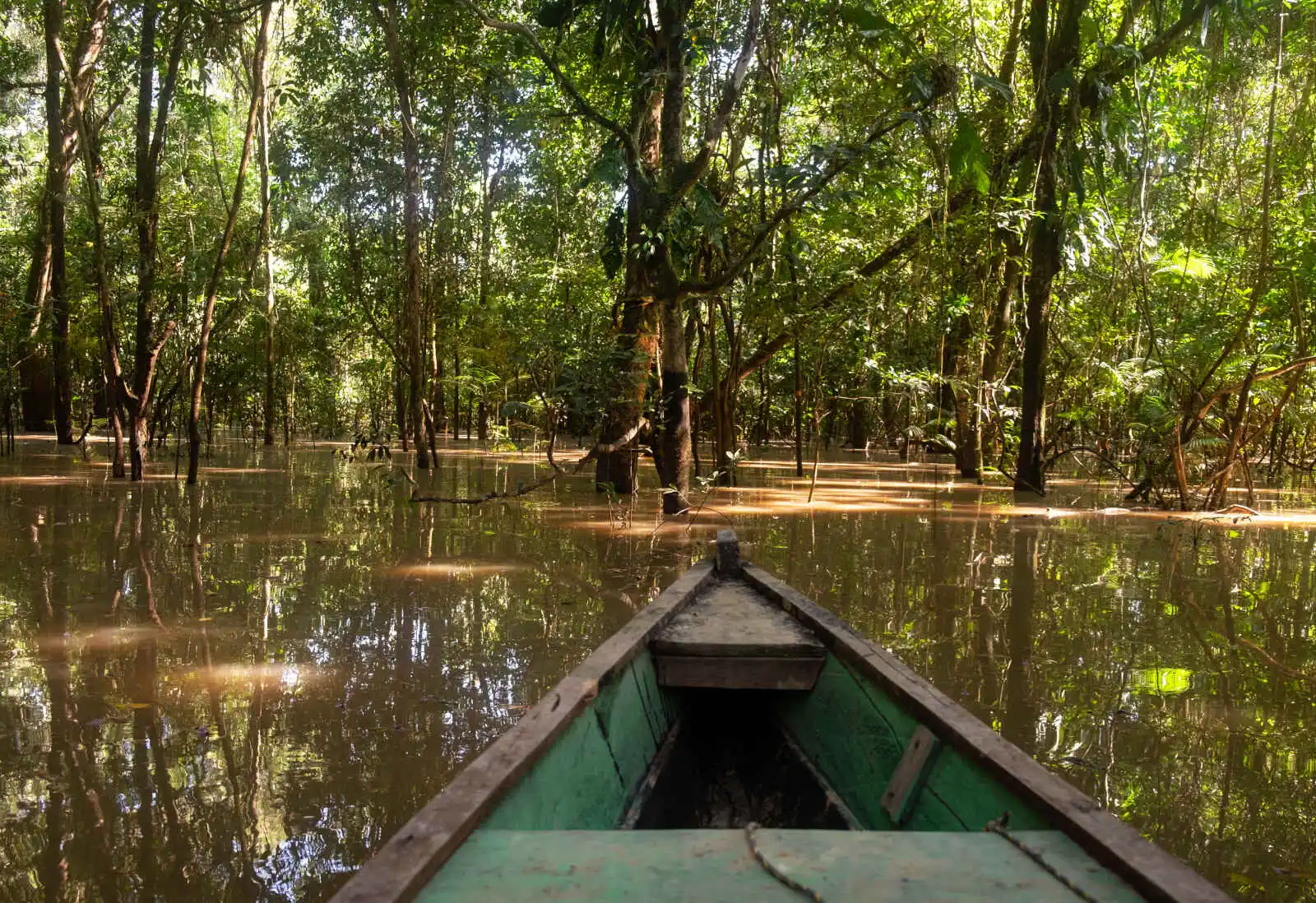 Barque sur le fleuve Amazone, Mocagua, Amazonas, Colombie