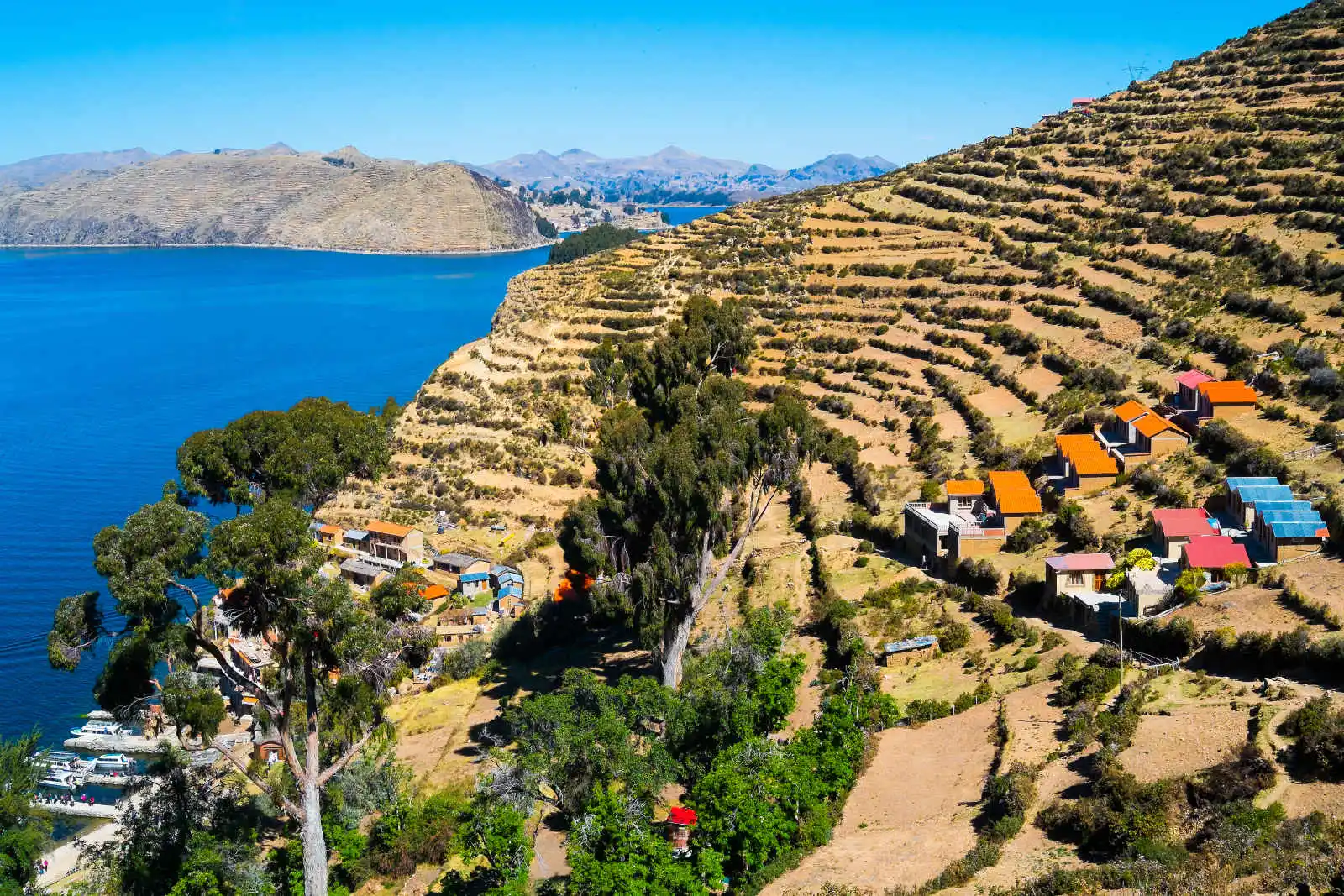Village de Yumani, Isla del Sol (Ile du Soleil), Lac Titicaca, Bolivie