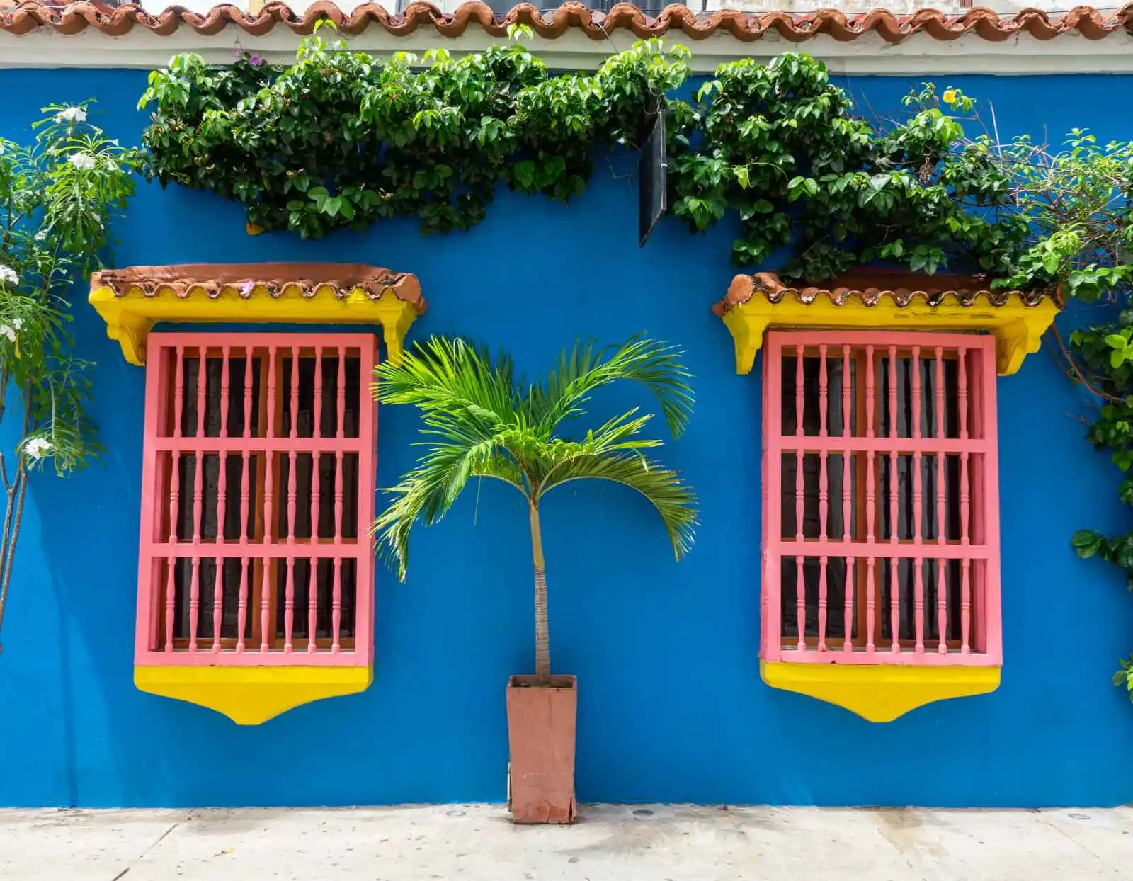 Maisons colorées, Carthagène des Indes, Colombie