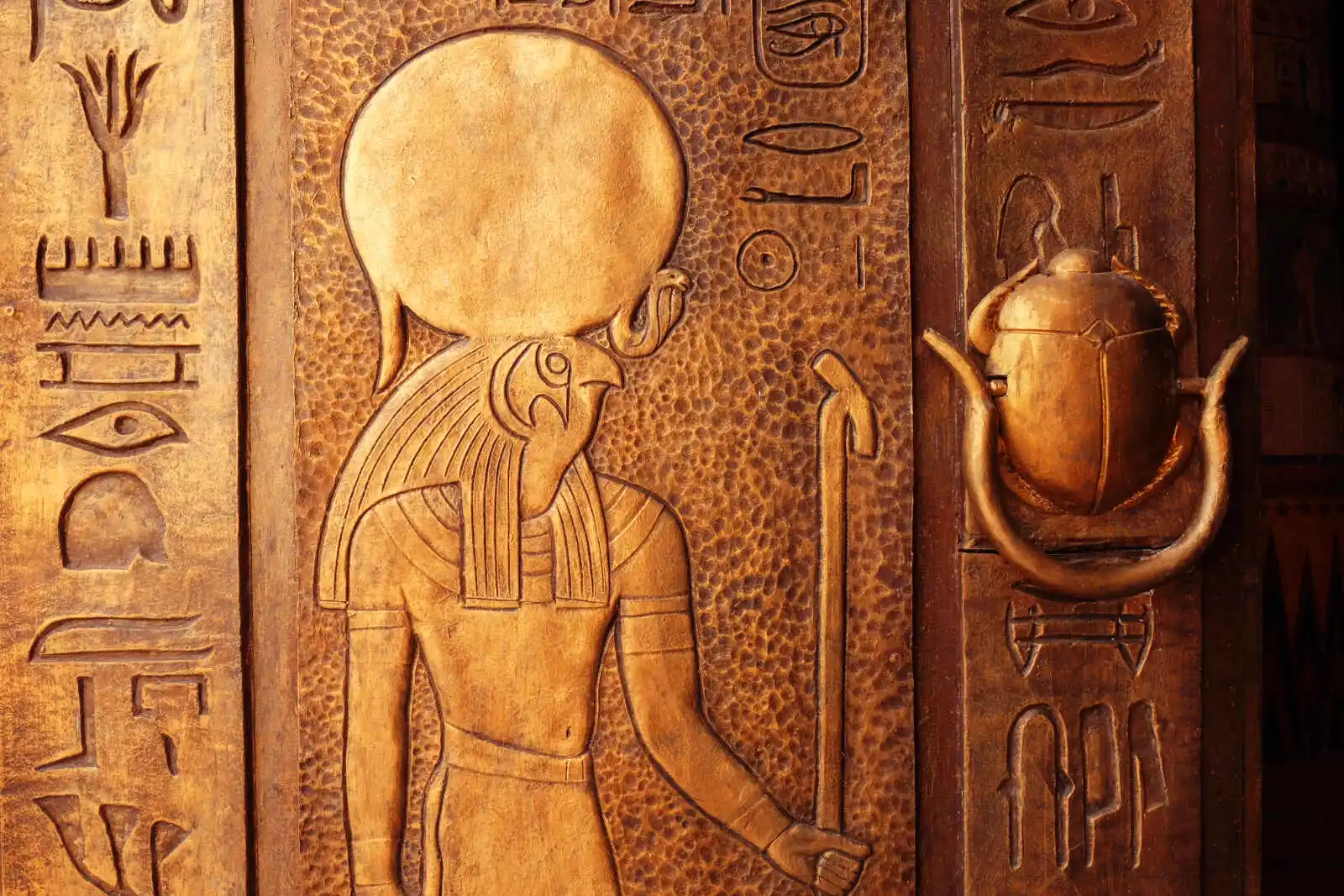 Détails Hiéroglyphe, Temple, Egypte
