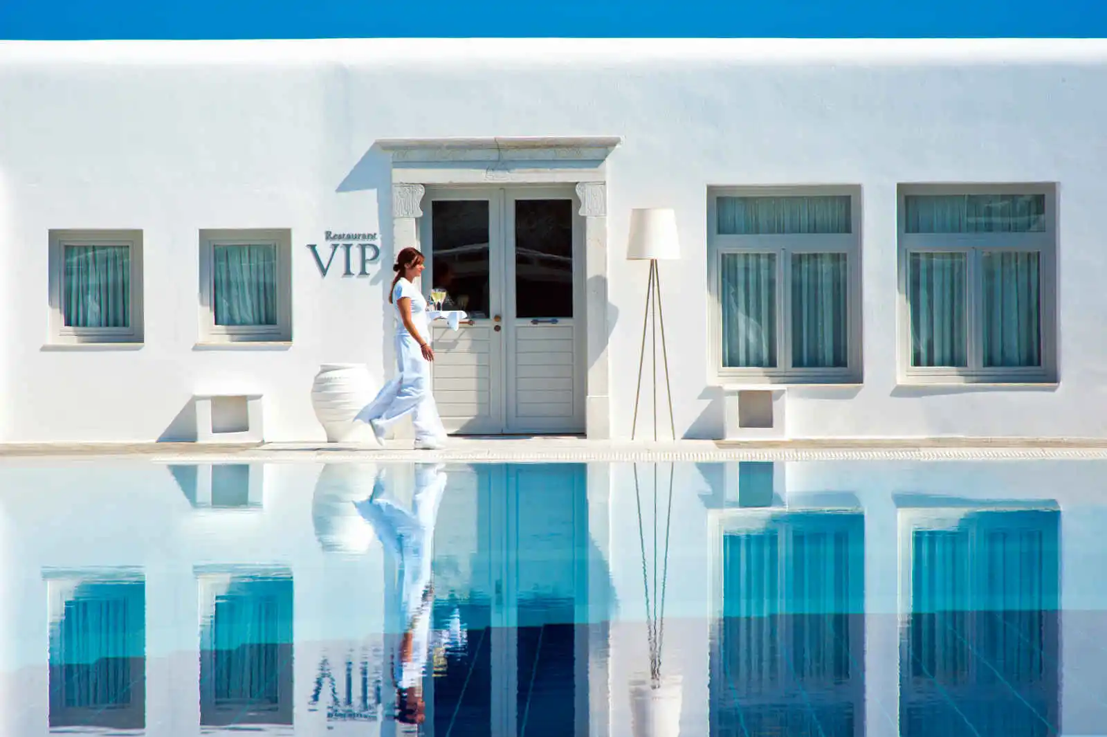 Spa et piscine, Petasos Beach Resort & Spa, Mykonos, Grèce.