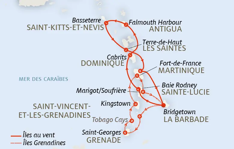 Carte Rêveries antillaises – Îles Grenadines