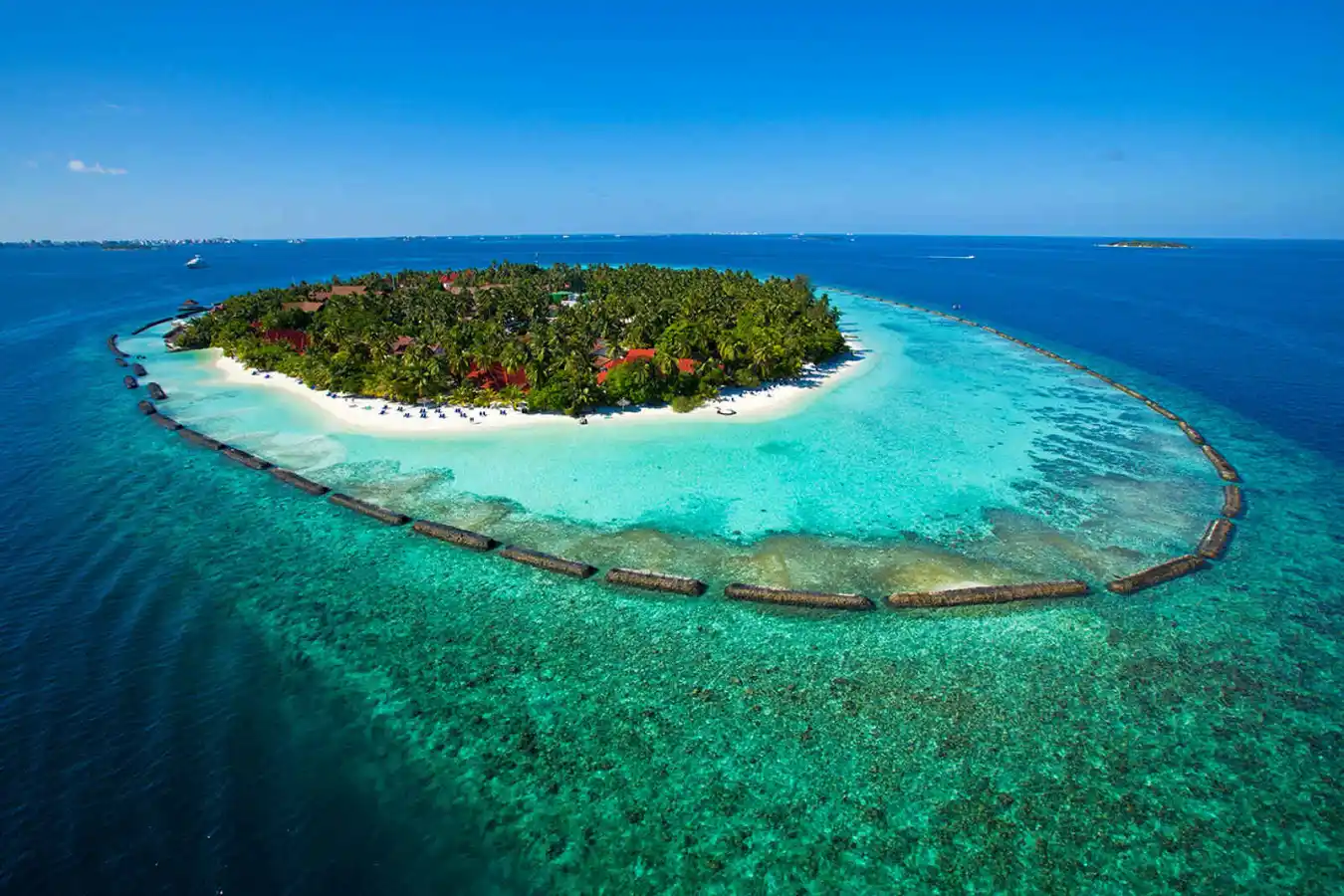 Vue aérienne, Kurumba Maldives