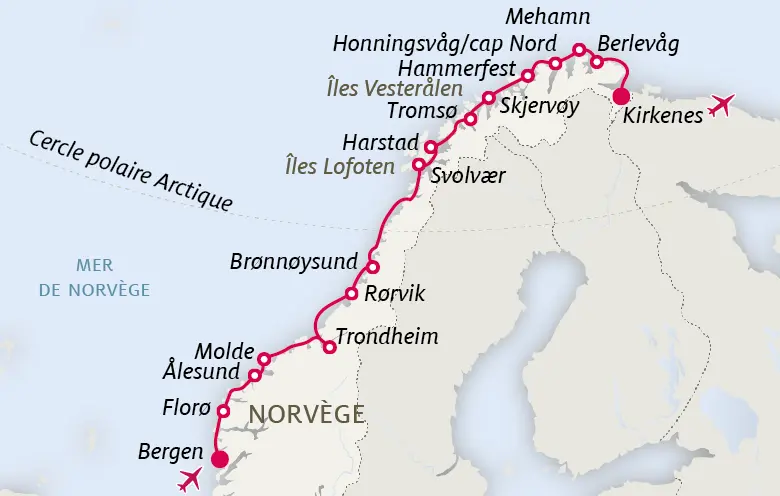 Carte L’essentiel de la Norvège
