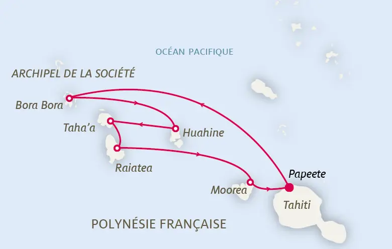 Carte Tahiti & les perles de la Polynésie