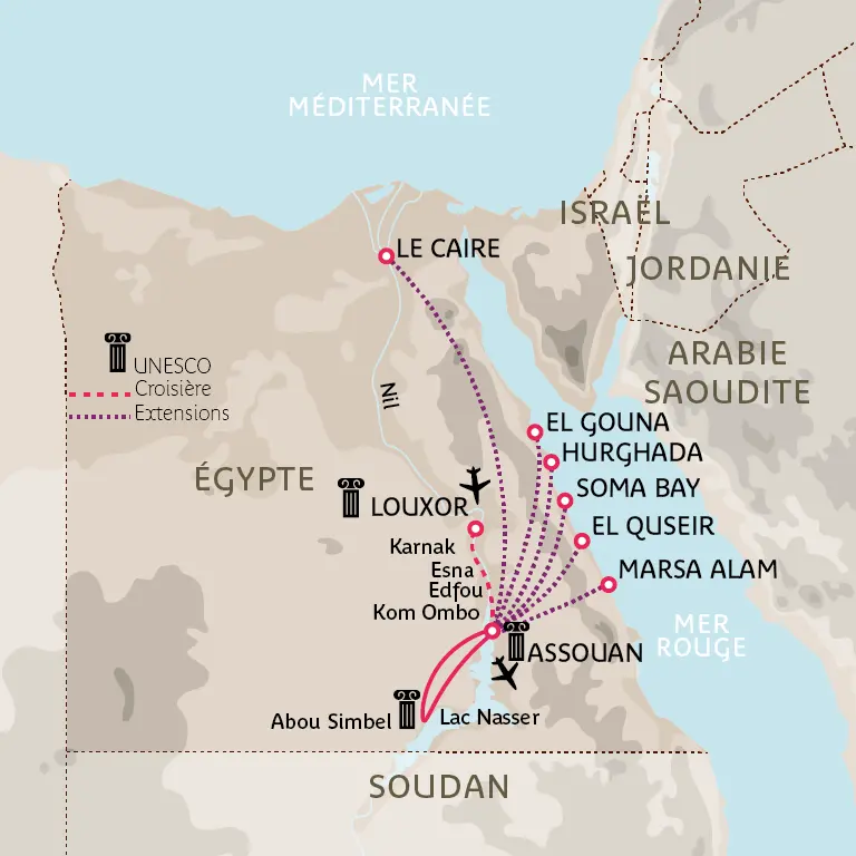 Carte Flânerie au fil du Nil