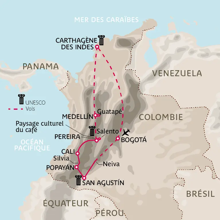 Carte Âges d’or de Colombie
