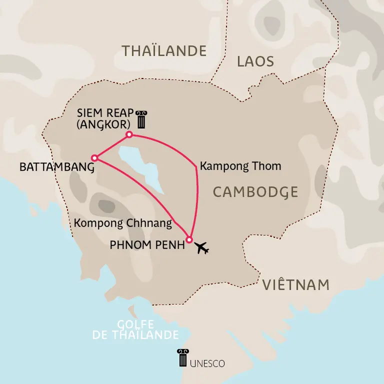 Carte Sourires du Cambodge