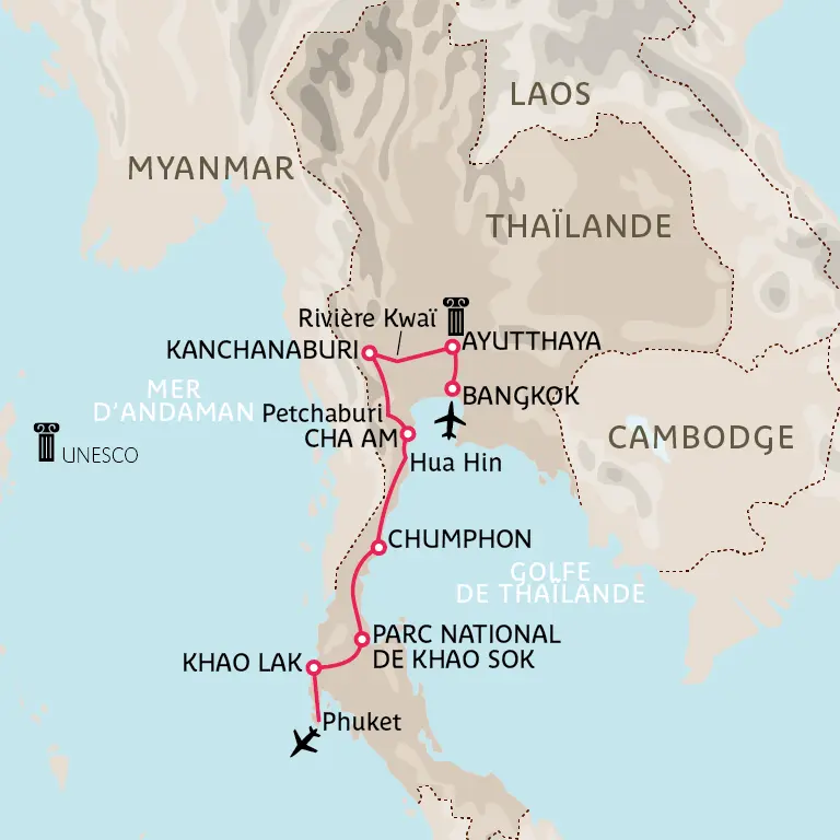 Carte Nature méconnue de Thaïlande