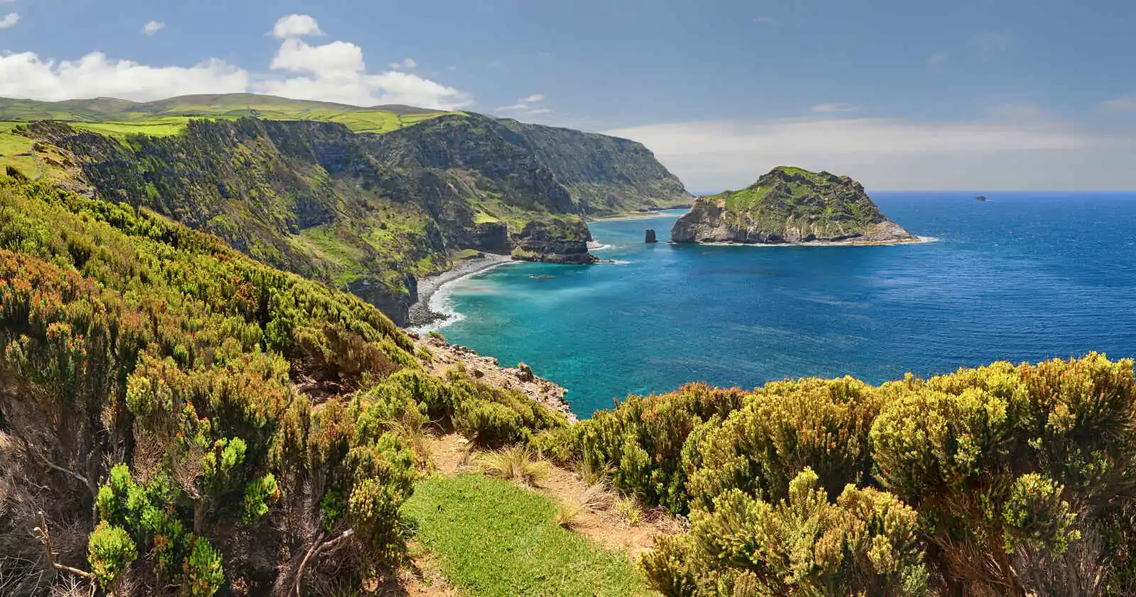 Côte Nord de Flores près de Ponta Delgada, São Miguel, Açores, Portugal