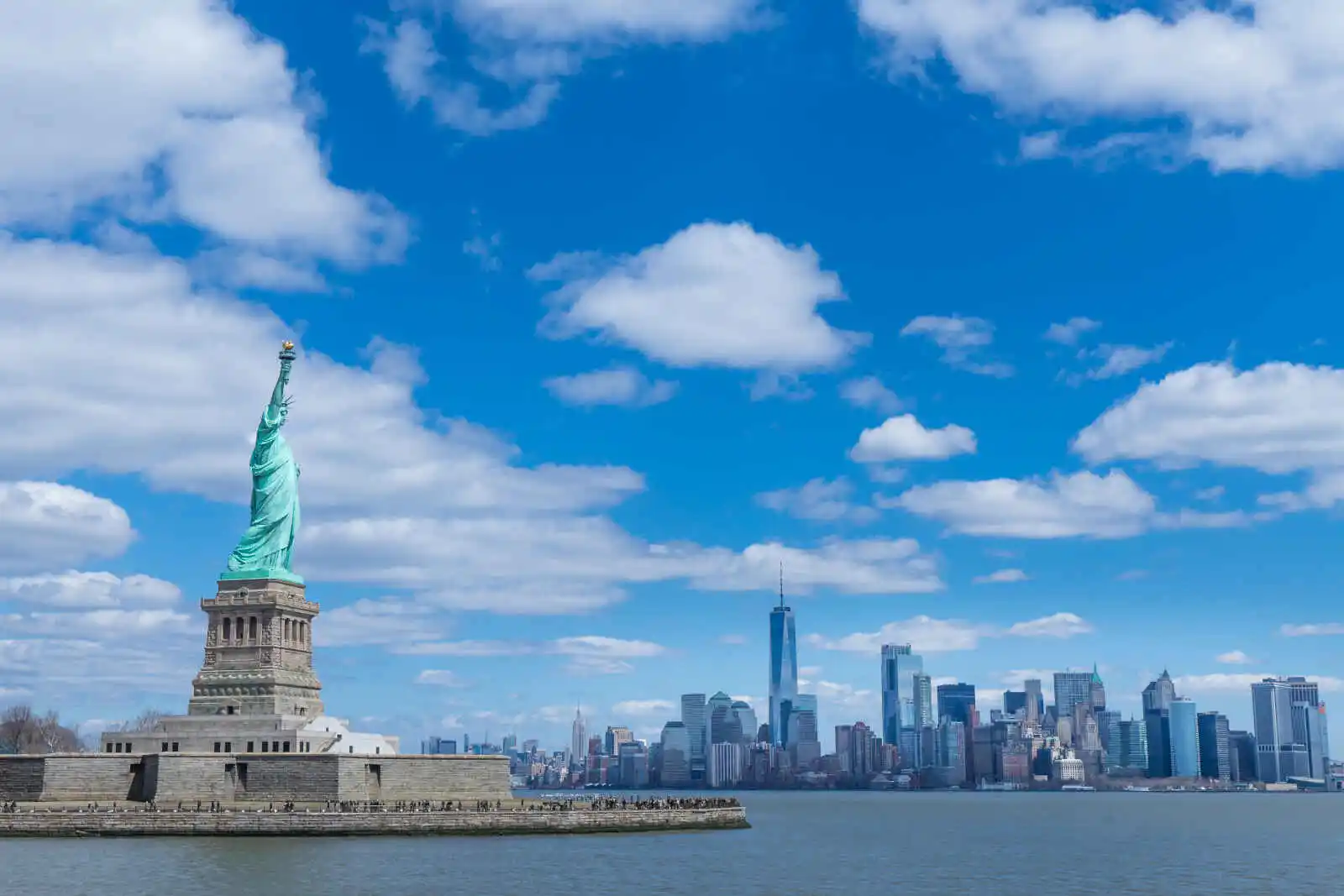 Statue de la Liberté et Manhattan, New York City
