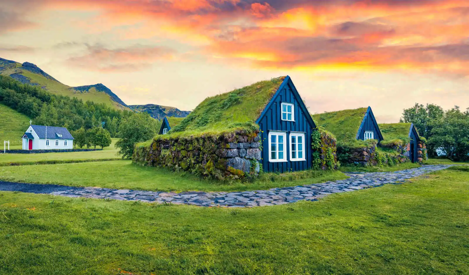 Maisons traditionnelles islandaises, Skogar, Islande