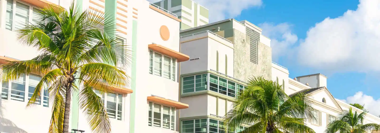 Bâtiments de style Art Déco, South Beach, Miami