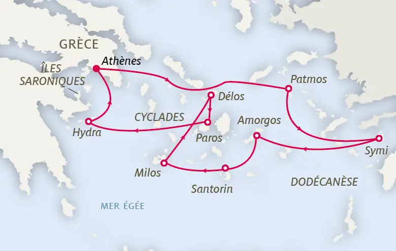 Carte Au cœur des îles grecques