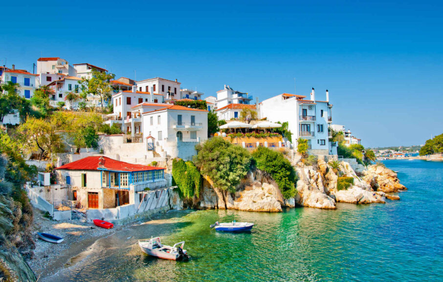 Vieille ville Ile Skiathos Sporades Grece