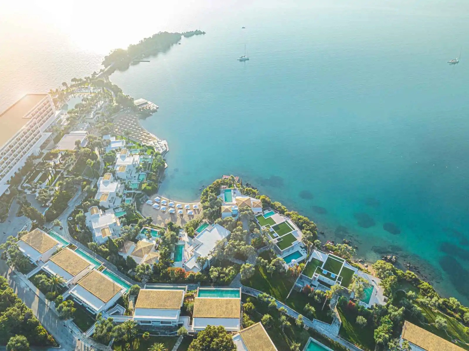 Vue aérienne de l'hôtel, hôtel Grecotel Corfu Imperial