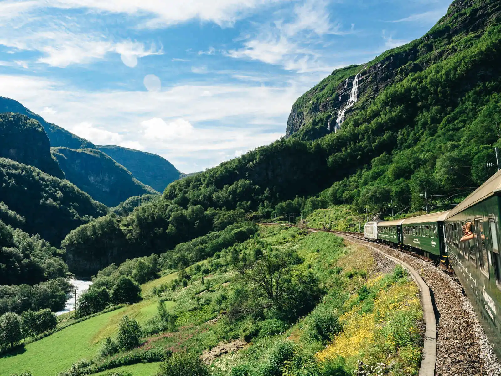 Train, Flåmsbana (ligne de Flåm), Norvège