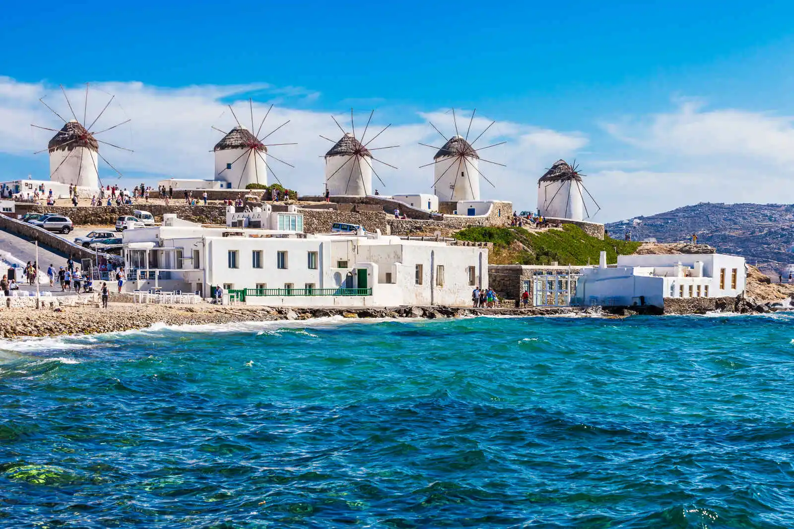 Les fameux moulins de Mykonos, Cyclades, Grèce