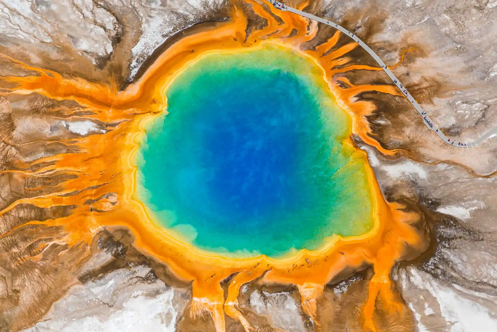 Grand Prismatic Spring, Midway Geyser Basin, Parc National de Yellowstone