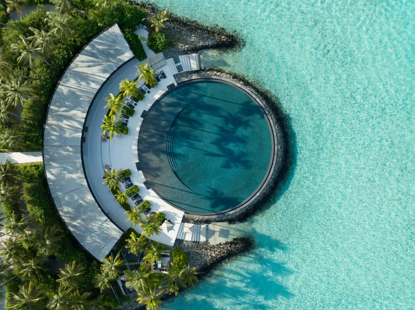 Vue aérienne du EAU Bar, Ritz Carlton Maldives : Fari Islands
