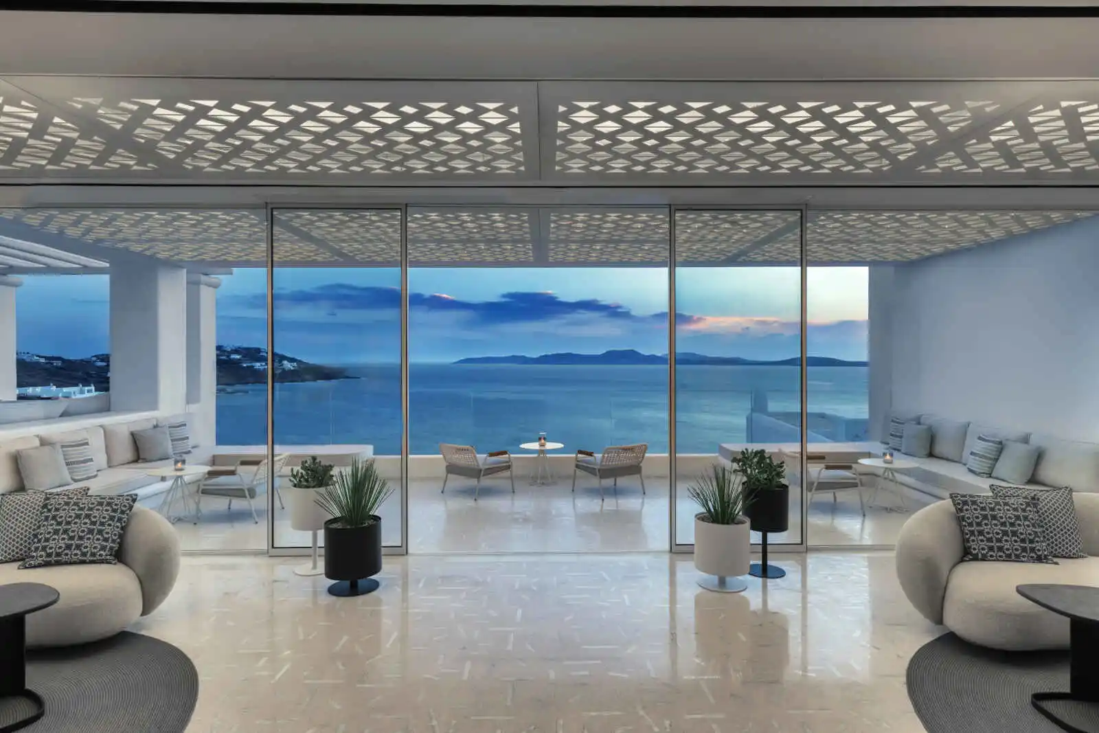 Lobby de l'hôtel, hôtel Mykonos Grand